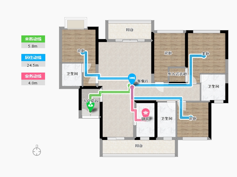 四川省-成都市-中国铁建西派国樾3号楼建面170m2-124.40-户型库-动静线