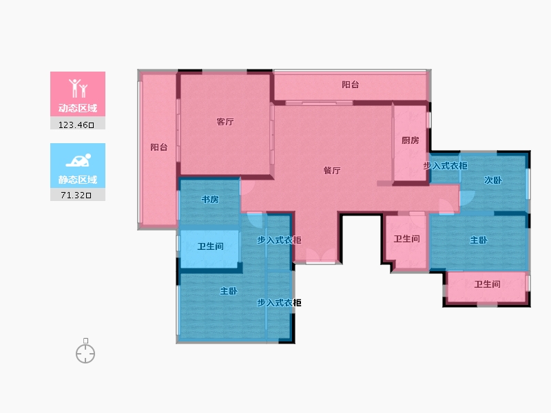 四川省-成都市-中国铁建西派国樾西派玺樾6号楼建面230m2-175.58-户型库-动静分区