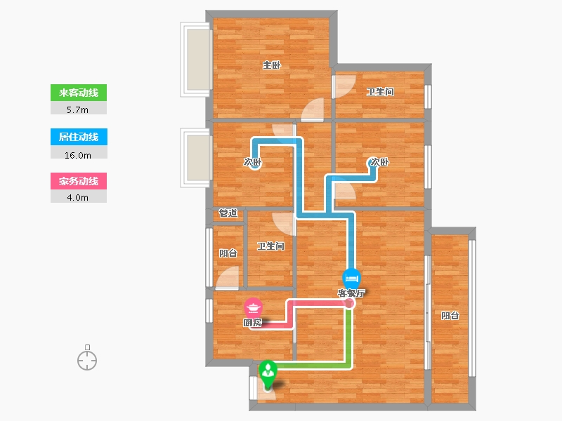 四川省-成都市-协信天骄城18号楼117m²-90.62-户型库-动静线