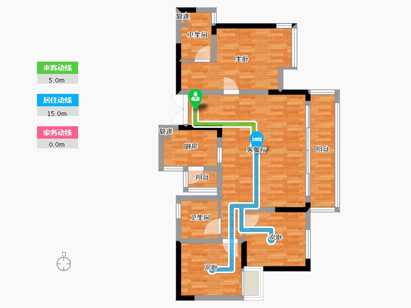 四川省-成都市-花样年江山24号楼,27号楼,28号楼,25号楼,26号楼111m²-83.21-户型库-动静线