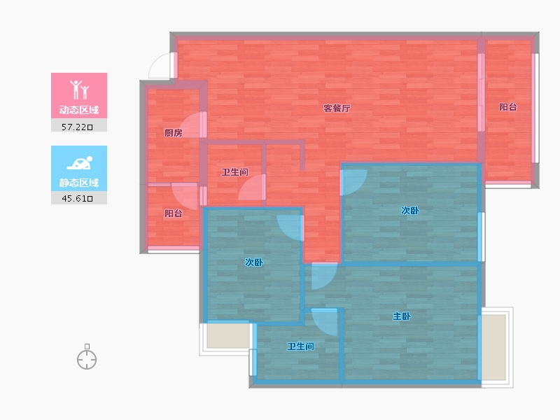 四川省-成都市-城投美庐5号楼116m²-93.07-户型库-动静分区