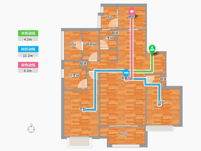 四川省-成都市-新城悦隽盛世5号楼,9号楼,7号楼112m²-91.84-户型库-动静线