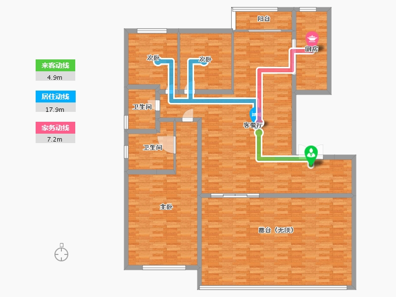 河南省-郑州市-碧桂园•豫府2号楼,18号楼,19号楼,20号楼,21号楼建面147m2-167.39-户型库-动静线