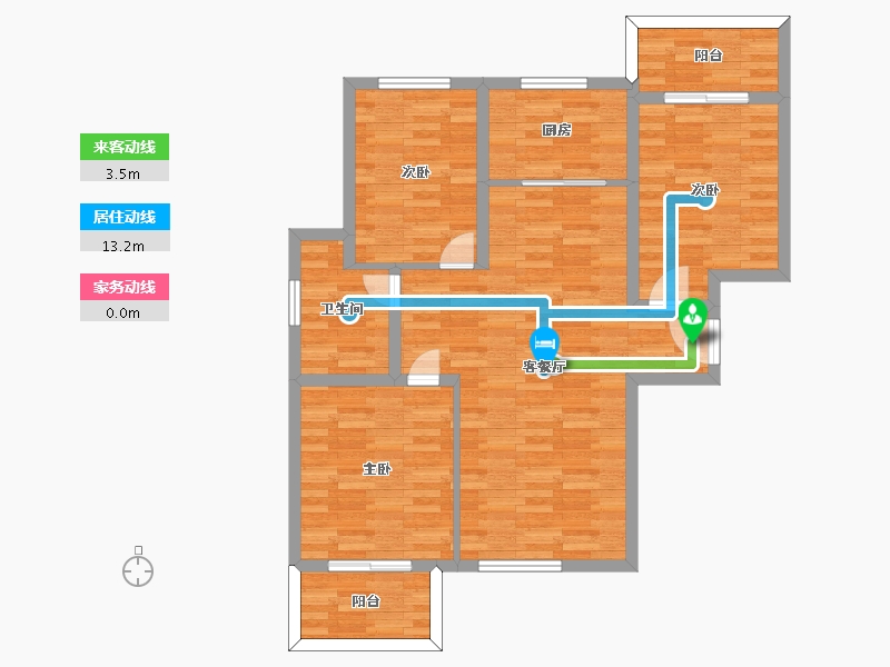 河南省-郑州市-宏光揽境3号楼,4号楼建面113m2-90.40-户型库-动静线