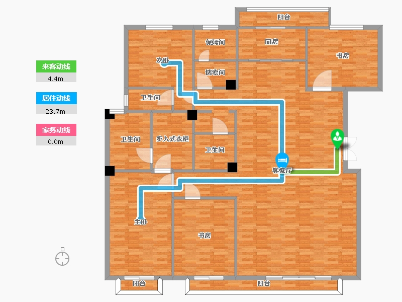 河南省-郑州市-永威上和院建面250m2-200.00-户型库-动静线