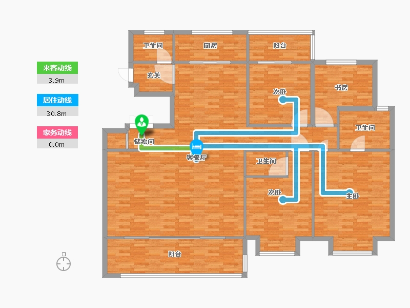 河南省-郑州市-正商善水上境建面200m2-160.01-户型库-动静线