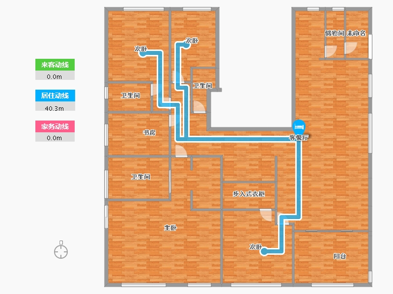 河南省-郑州市-融创中原壹号院建面319m2-255.56-户型库-动静线