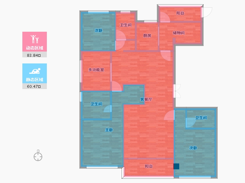 河南省-郑州市-亚新紫藤公馆1号楼,2号楼,5号楼,6号楼,7号楼,8号楼,10号楼,-132.00-户型库-动静分区