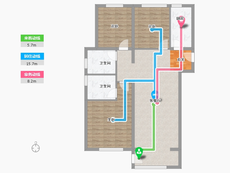 河南省-郑州市-正商湖西学府10号楼,11号楼115m²-92.00-户型库-动静线