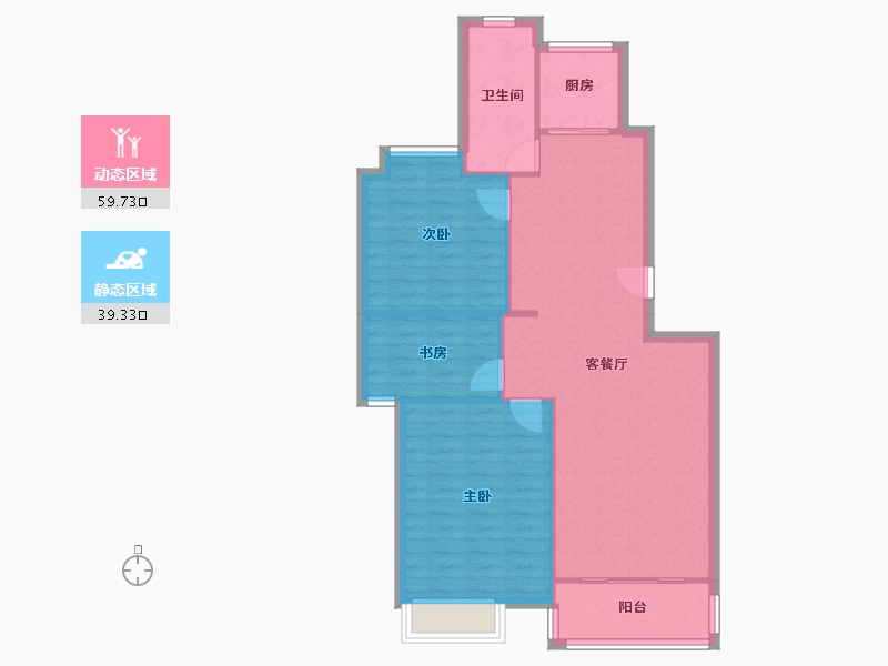 上海-上海市-万里雅筑-91.01-户型库-动静分区