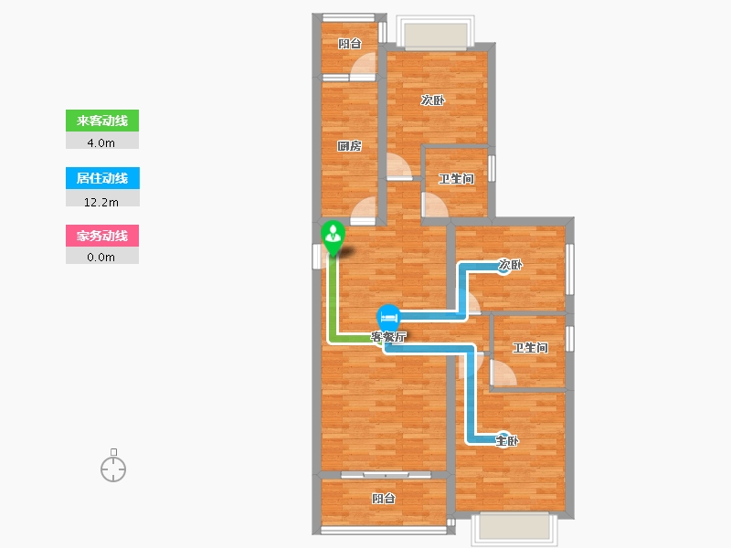 河南省-焦作市-恒大城-89.90-户型库-动静线