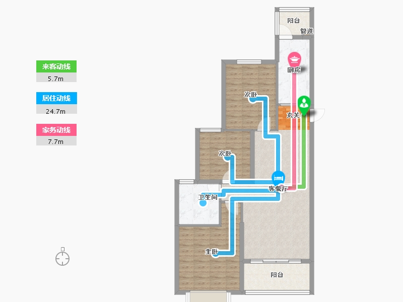 河南省-郑州市-郑州恒大城三期7号楼116m²-92.98-户型库-动静线