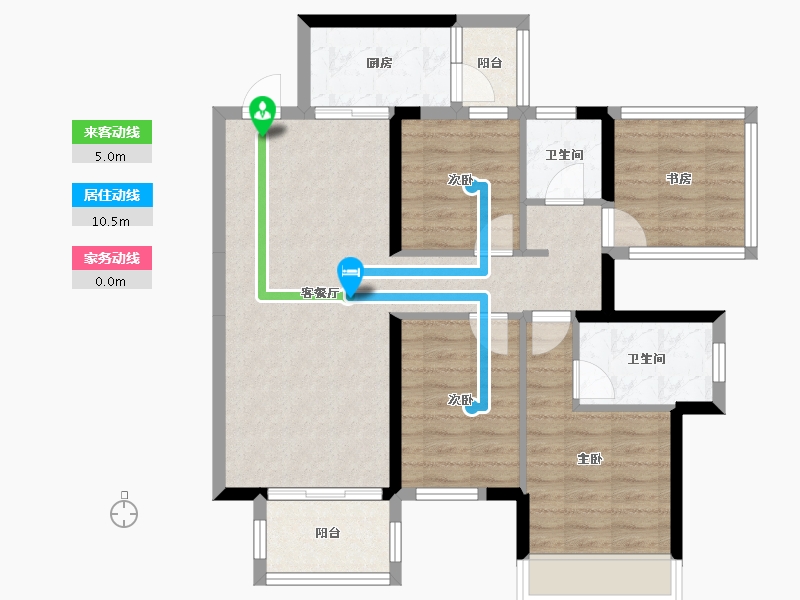 广西壮族自治区-南宁市-保利翎峯台-83.32-户型库-动静线