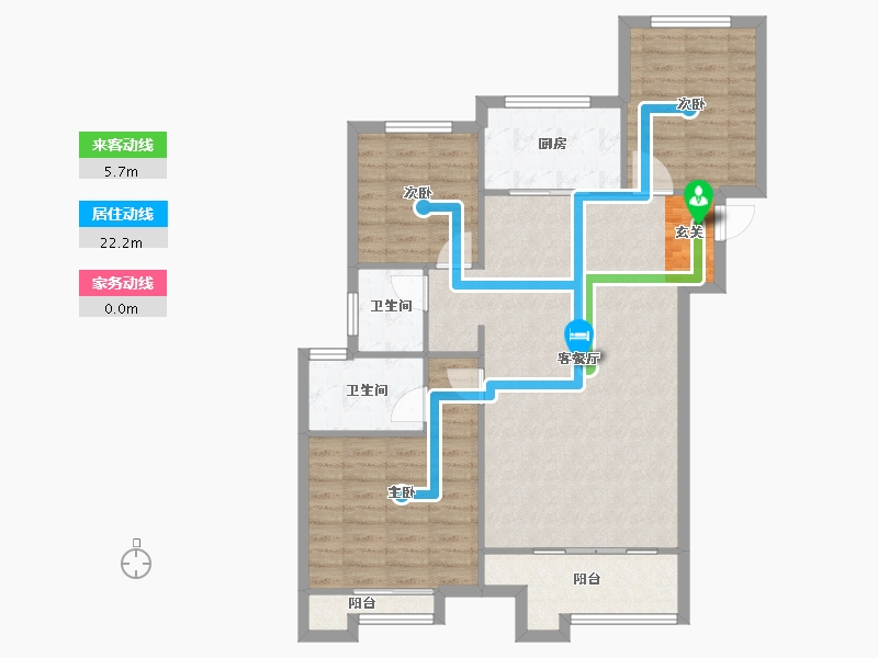 河南省-郑州市-正商博雅华庭1号楼118m²-94.39-户型库-动静线