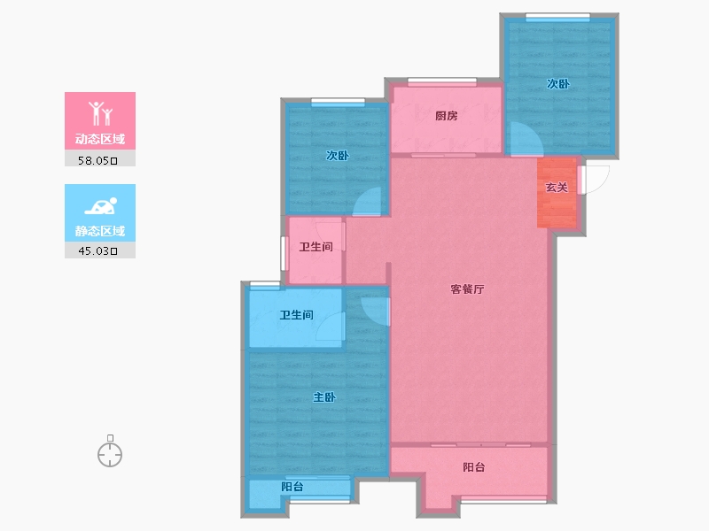 河南省-郑州市-正商博雅华庭1号楼118m²-94.39-户型库-动静分区