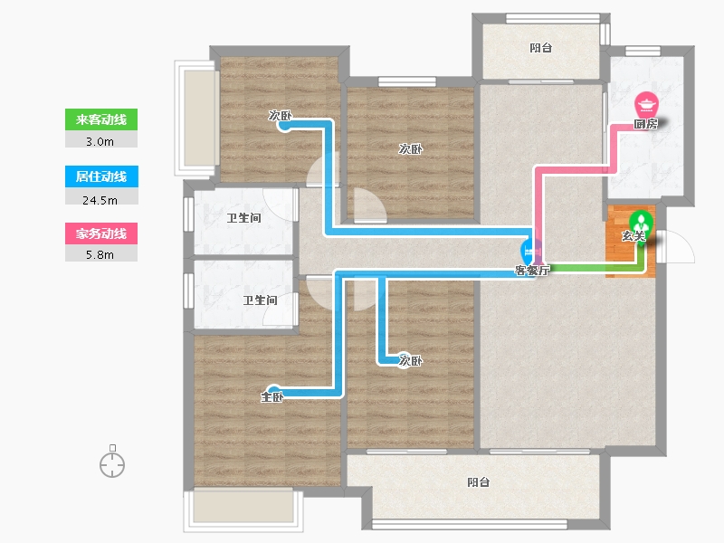 河南省-郑州市-中海天悦府8号楼,9号楼139m²-111.99-户型库-动静线