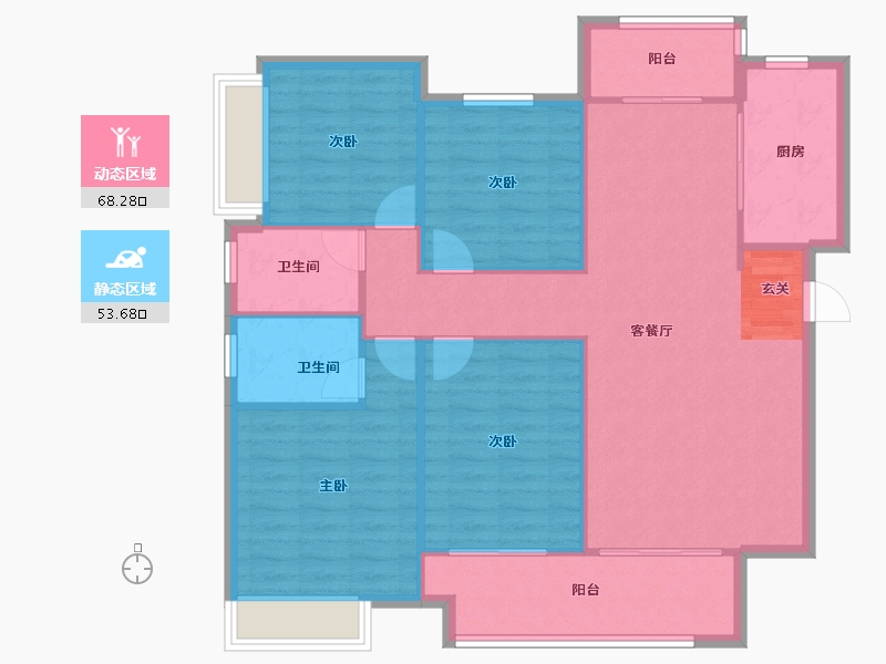 河南省-郑州市-中海天悦府8号楼,9号楼139m²-111.99-户型库-动静分区