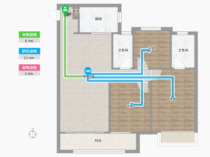 河南省-郑州市-金辉滨河云著18号楼,19号楼117m²-84.12-户型库-动静线