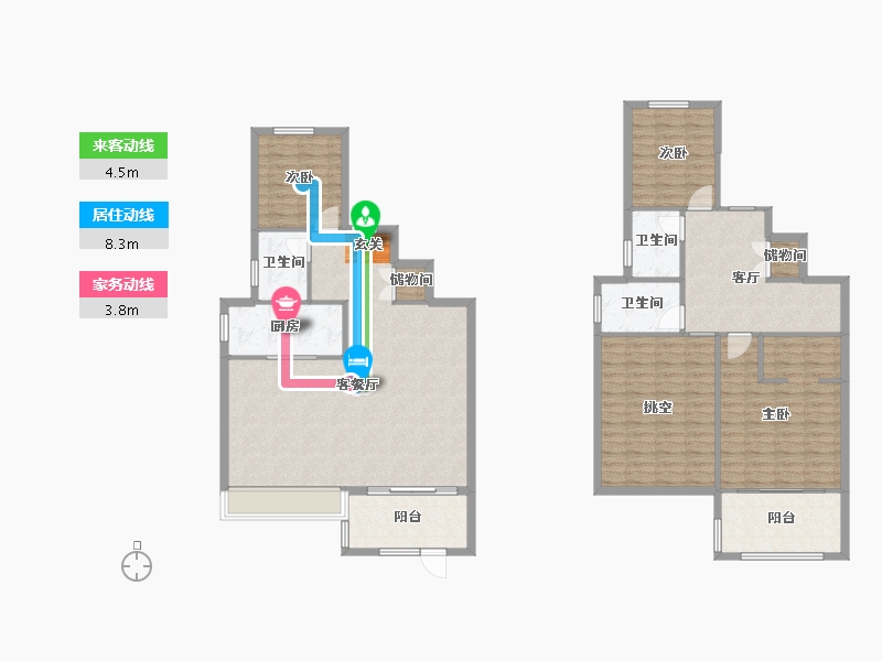 河南省-郑州市-金辉滨河云著3号楼165m²-150.22-户型库-动静线