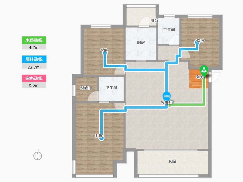 河南省-郑州市-康桥悦蓉园26号楼,27号楼,30号楼144m²-115.20-户型库-动静线