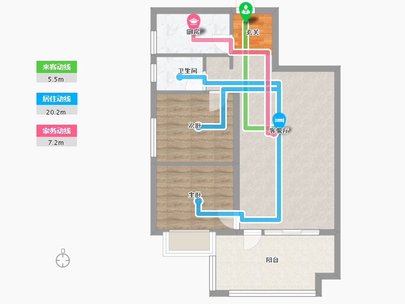 河南省-郑州市-信保春风十里18号楼,13号楼,14号楼,15号楼,16号楼81m²-64.80-户型库-动静线