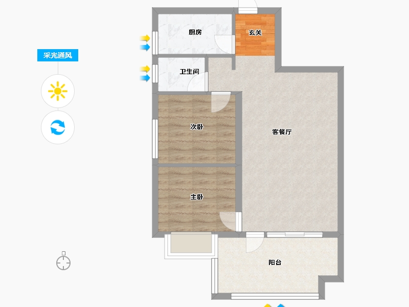 河南省-郑州市-信保春风十里18号楼,13号楼,14号楼,15号楼,16号楼81m²-64.80-户型库-采光通风