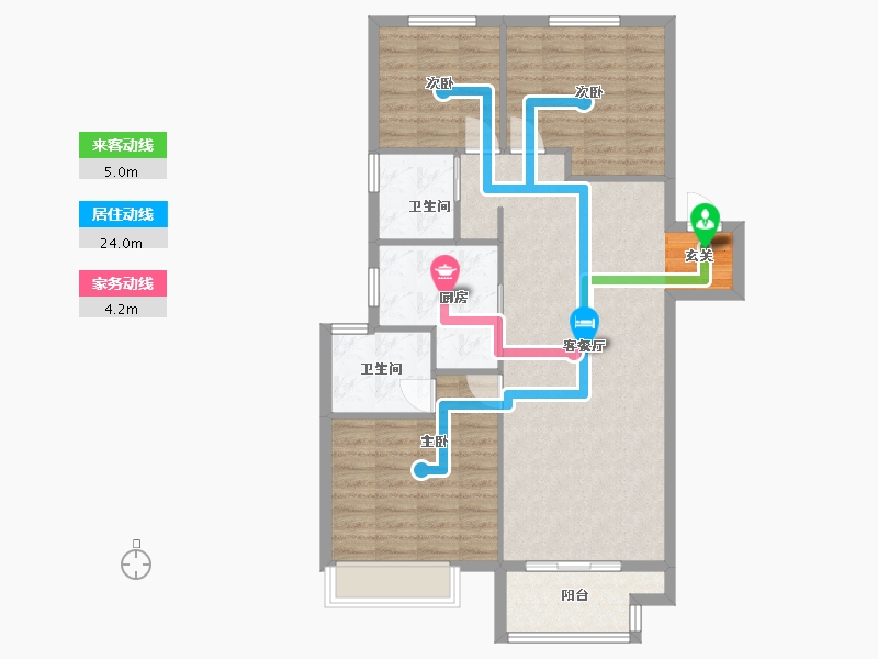 河南省-郑州市-金科集美公馆1号楼,4号楼115m²-92.00-户型库-动静线