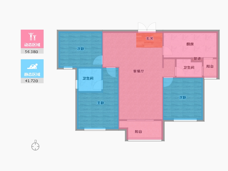 河南省-郑州市-永威逸阳溪畔63,65112m²-89.60-户型库-动静分区