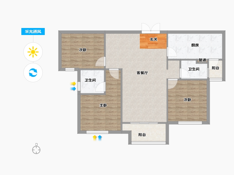 河南省-郑州市-永威逸阳溪畔63,65112m²-89.60-户型库-采光通风