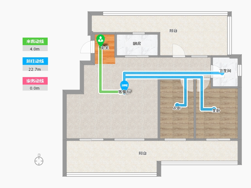 河南省-郑州市-东润玺城C3地块-23号楼107m²-85.89-户型库-动静线