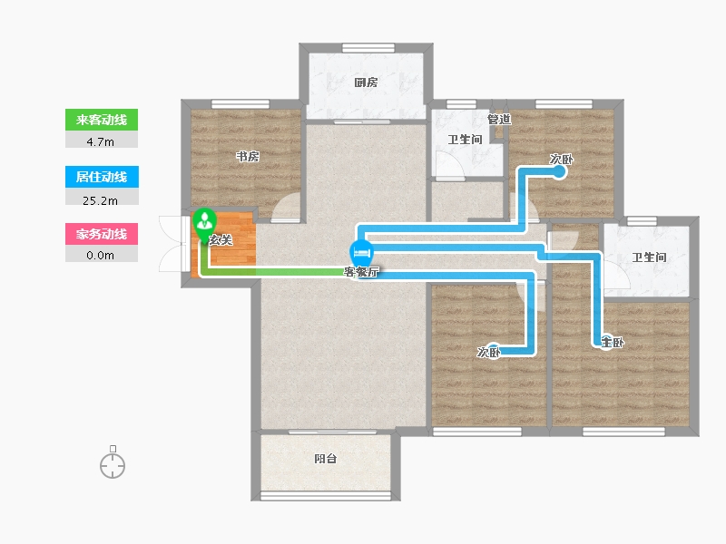 河南省-郑州市-永威逸阳溪畔63,65131m²-104.80-户型库-动静线