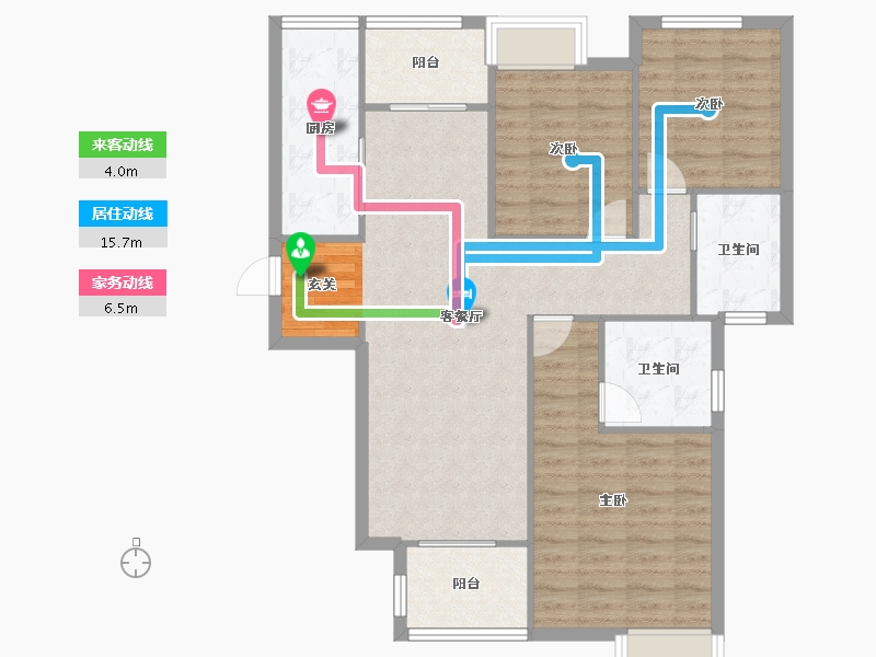 河南省-郑州市-郑西理想城三期10119m²-95.20-户型库-动静线