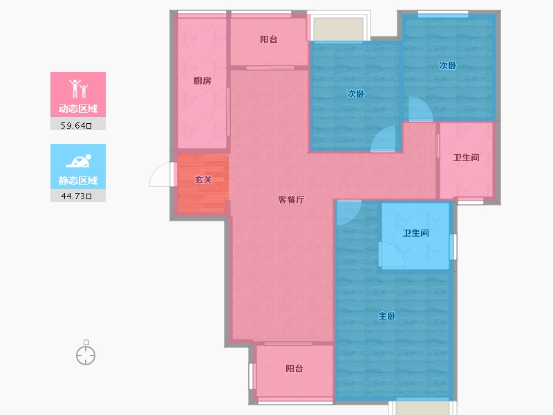 河南省-郑州市-郑西理想城三期10119m²-95.20-户型库-动静分区