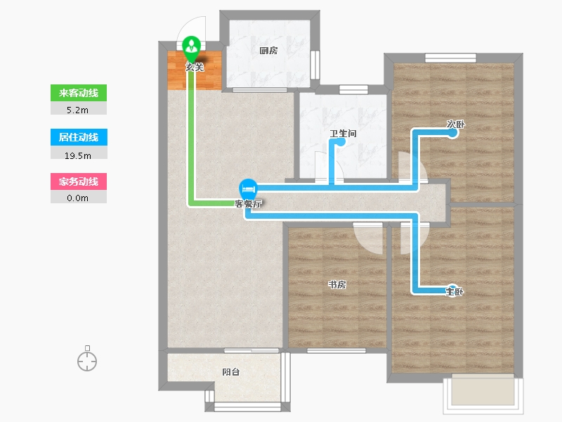 河南省-郑州市-绿城明月江南二期1号楼,295m²-76.00-户型库-动静线