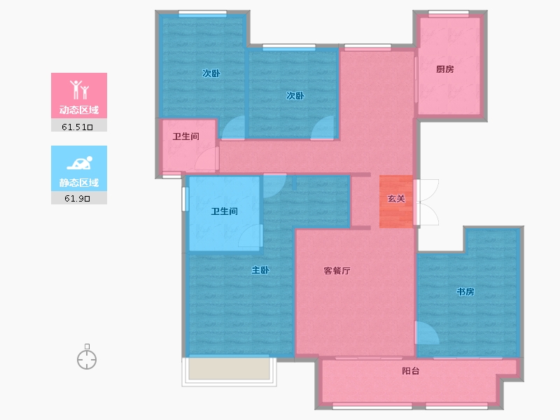 河南省-郑州市-福晟南山府7号楼,8号楼,9号楼,11,12,15,16,17-112.80-户型库-动静分区