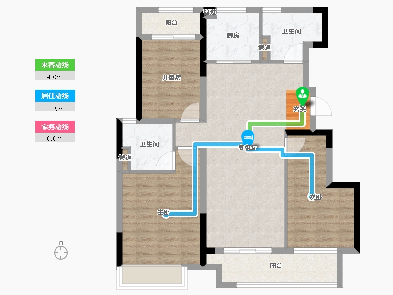 河南省-郑州市-绿都元正望晴川二期15,二期13,二期12,二期5110m²-88.00-户型库-动静线