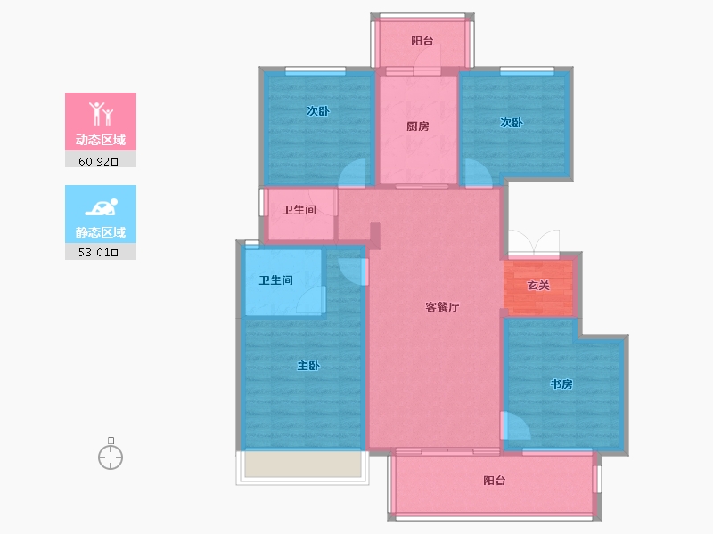 河南省-郑州市-东原阅境15127m²-101.80-户型库-动静分区