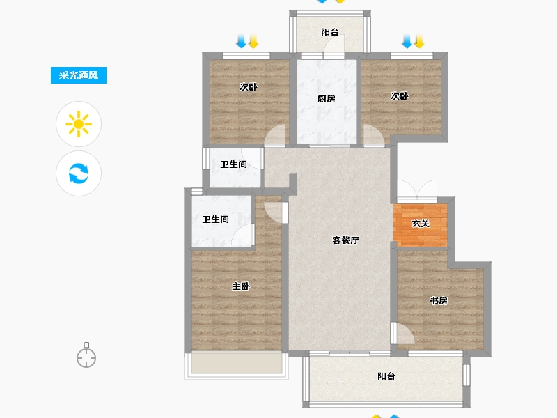 河南省-郑州市-东原阅境15127m²-101.80-户型库-采光通风