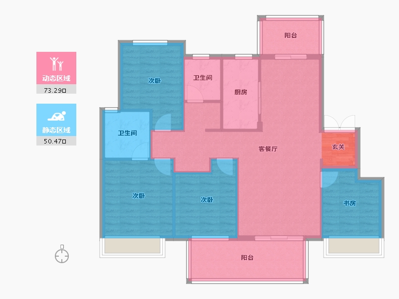 河南省-郑州市-东原阅境13,5141m²-112.46-户型库-动静分区