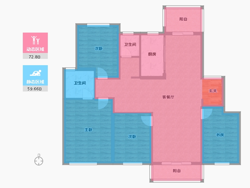 河南省-郑州市-东原阅境13,5149m²-119.20-户型库-动静分区