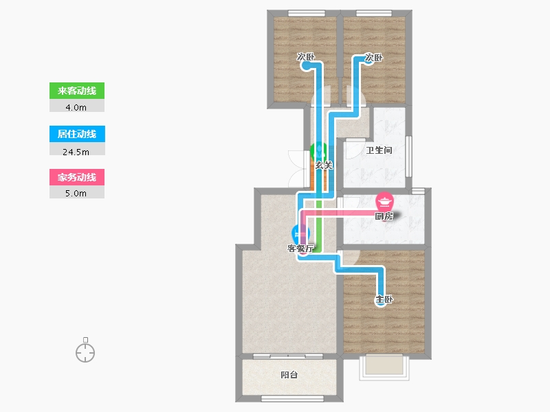 河南省-郑州市-理想名家3,4101m²-80.80-户型库-动静线