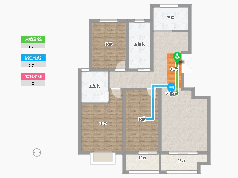 河南省-郑州市-理想名家3,4129m²-103.20-户型库-动静线