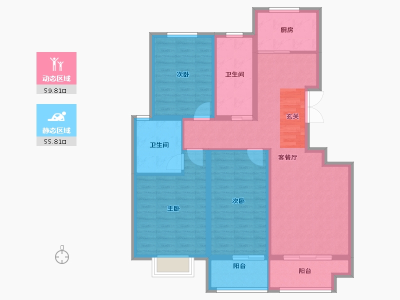 河南省-郑州市-理想名家3,4129m²-103.20-户型库-动静分区