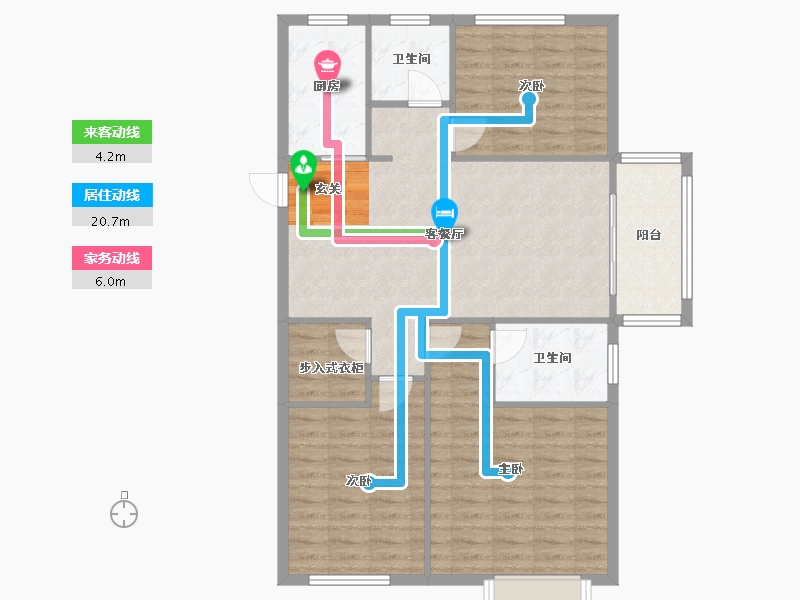 河南省-郑州市-隆盛水木清华2号楼,1号楼124m²-99.20-户型库-动静线