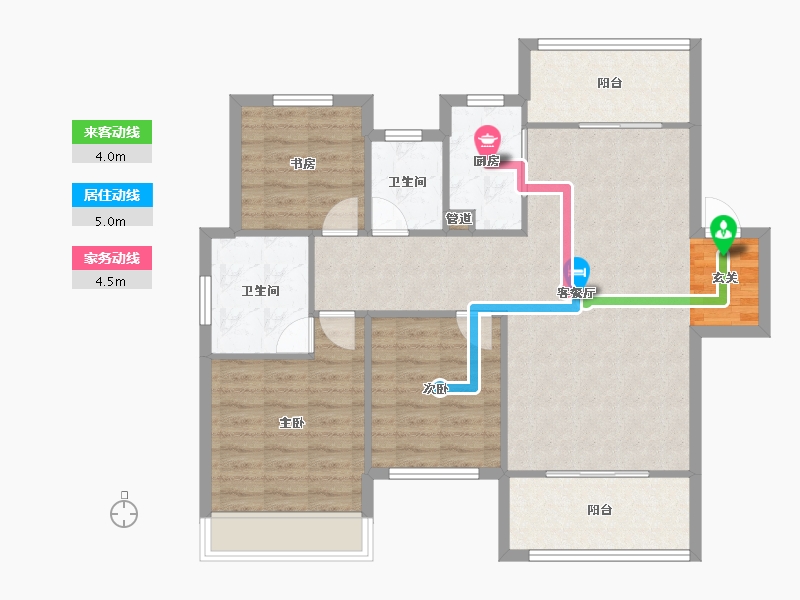 河南省-郑州市-国控云庭7,10118m²-94.40-户型库-动静线