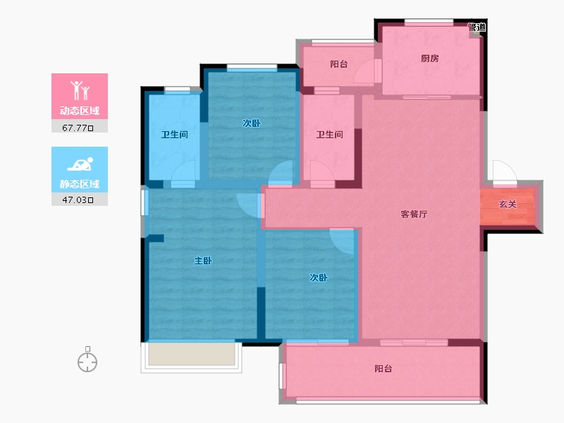 河南省-郑州市-国控云庭8,9128m²-102.40-户型库-动静分区