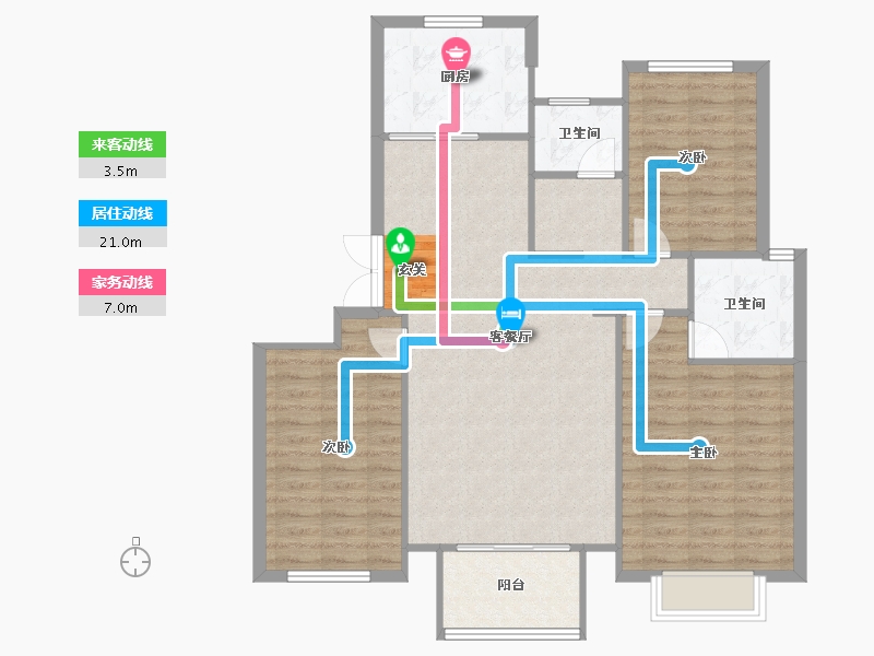 河南省-郑州市-新田城八期湖光里23128m²-102.40-户型库-动静线