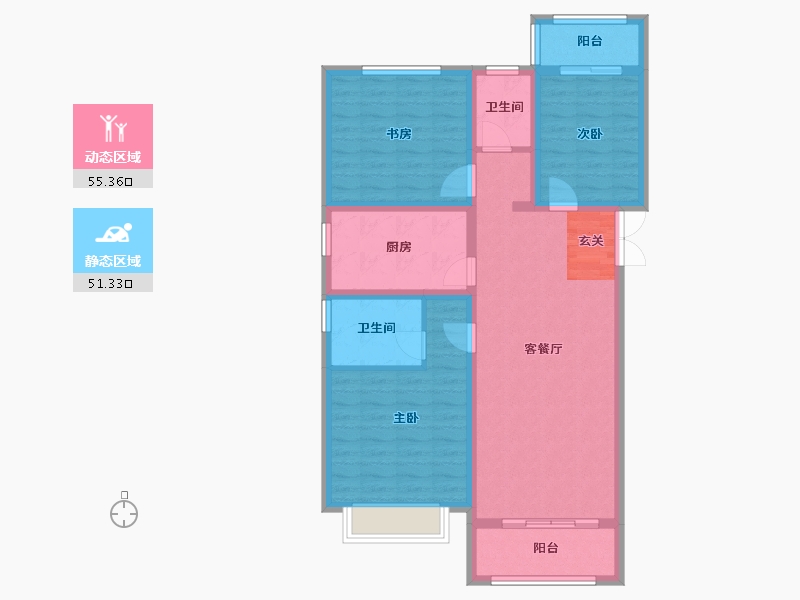 河南省-郑州市-中房华纳龙熙湾35119m²-95.21-户型库-动静分区