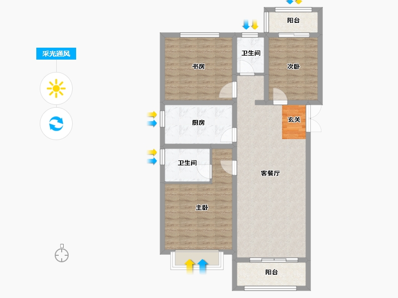 河南省-郑州市-中房华纳龙熙湾35119m²-95.21-户型库-采光通风