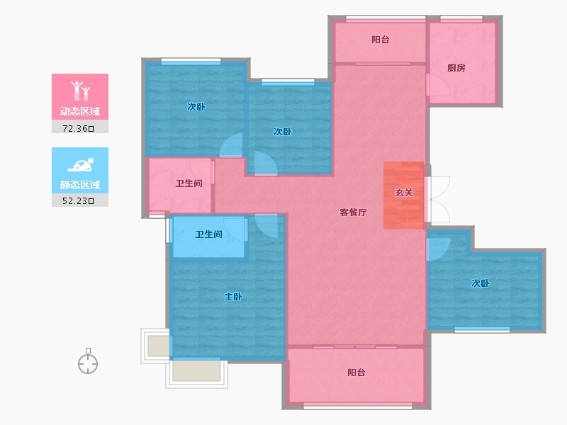 河南省-郑州市-中房华纳龙熙湾31143m²-114.49-户型库-动静分区